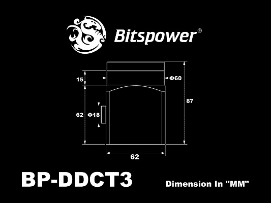 Bitspower DDC Mini Water Tank Ultra, Clear