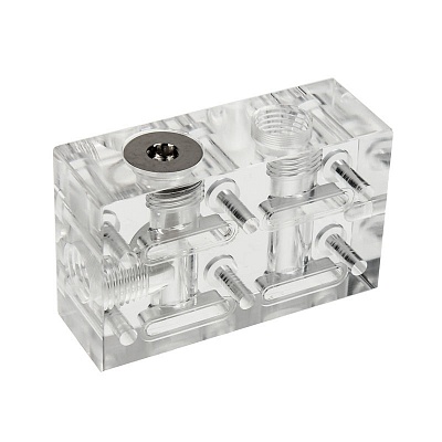 EK-FC Terminal DUAL Parallel 1-Slot - Plexi