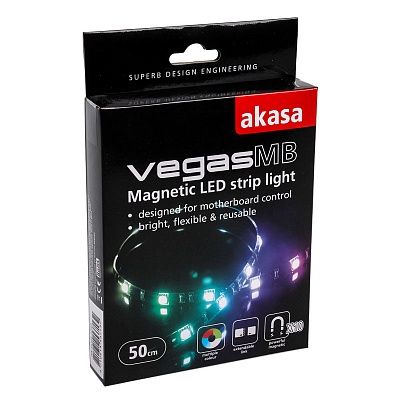 Akasa Vegas MB Magnetic LED strip - RGB